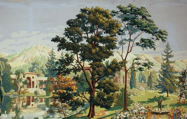 Картинка 1926, Charles Ephraim Burchfield, The Riviera, center panel
