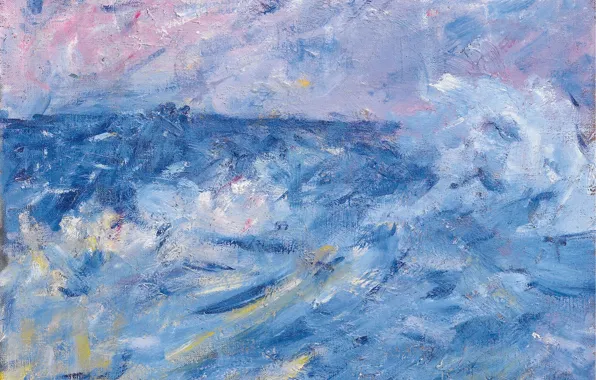 Картинка картина, морской пейзаж, Джон Питер Расселл, John Peter Russell, Бурное Небо и Море. Бель-Иль. Бретань