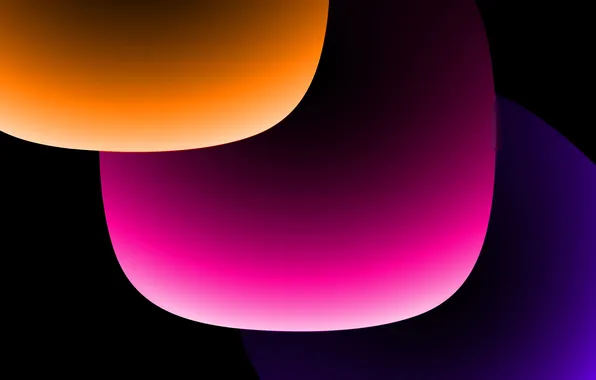 Картинка желтый, черный, abstract, формы, малиновый, Градиент, Gradient shapes