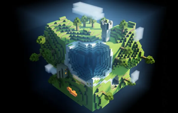 World, game, minecraft, cubes