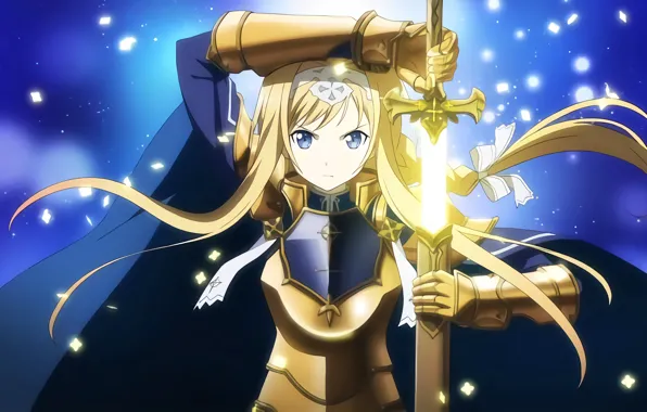 Девушка, меч, Sword Art Online, Мастера Меча Онлайн, Мастера Меча Онлайн Алисизация