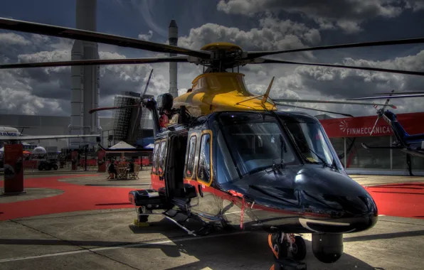 Облака, вертолет, AW139, AgustaWestland