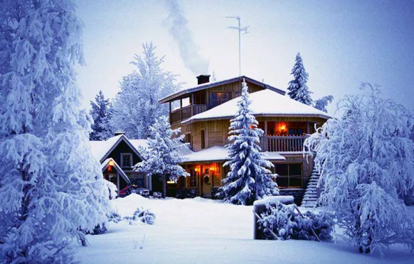 Картинка house, nature, winter, snow