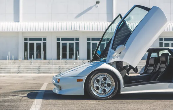 Картинка White, Supercar, Lamborghini Diablo, Scissor doors