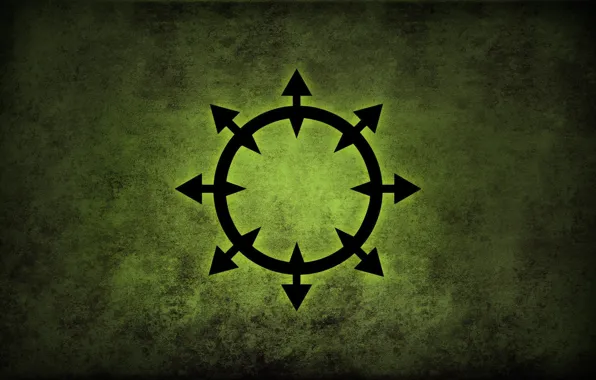 Green, logo, Warhammer, chaos, fon