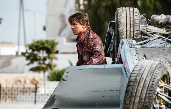 Картинка авария, кадр, автомобиль, Том Круз, Tom Cruise, Ethan Hunt, Mission: Impossible - Rogue Nation, Миссия …