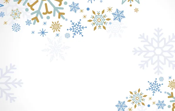 Картинка белый, снежинки, фон, design, background