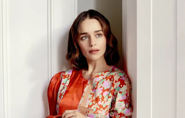 Взгляд, девушка, лицо, поза, актриса, Emilia Clarke