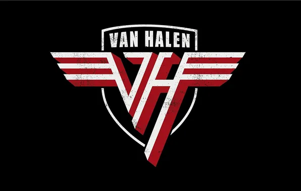 Музыка, логотип, группа, черный фон, Van Halen