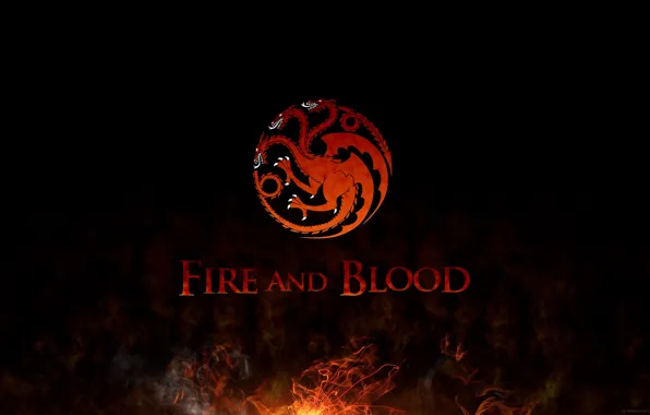 Картинка dragon, Game of Thrones, fire and blood, House Targaryen, red dragons