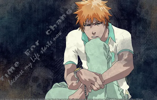 Взгляд, парень, Bleach, Блич, Ичиго Куросаки
