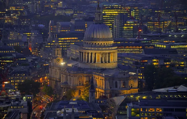 Англия, Лондон, панорама, Собор Святого Павла
