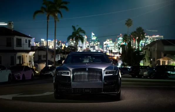 Rolls-Royce, Ghost, Front, Black, Face, Rolls-Royce Ghost, Black Badge, 2022