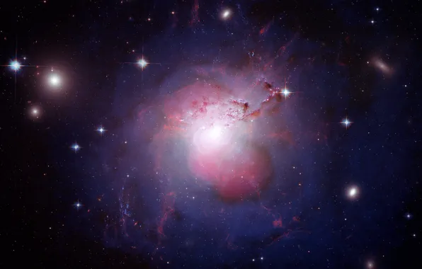Звезды, Космос, галактика, galaxy NGC 1275