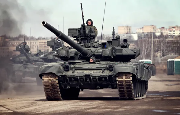 Танк, боевой, 9 мая, Т-90А, Алабино, репетиция, парад победы, Основной