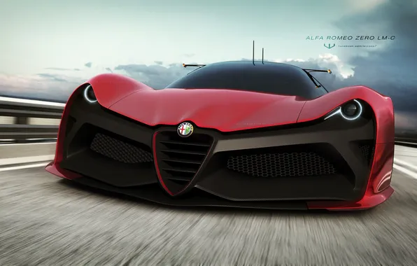 Картинка car, машина, концепт, Alfa Romeo, автомобиль, альфа ромео, zero lm-c