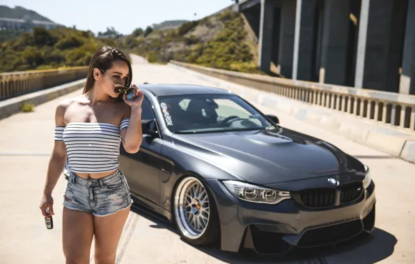 Картинка BMW, Girl, F82, Denim shorts