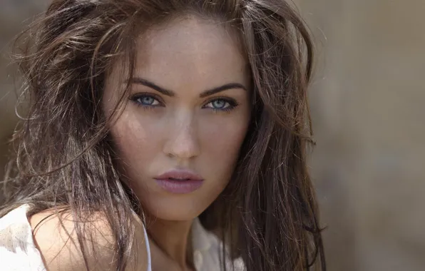 Картинка лицо, Меган Фокс, Megan Fox, веснушки, голубые глаза