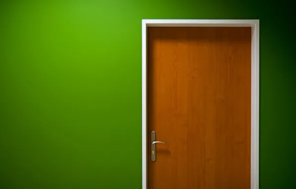 Зеленый, дверь, 153, ручка