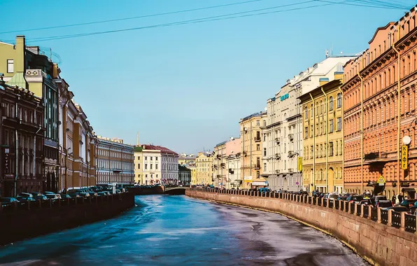 Картинка Весна, Питер, Река, Лед, Мойка, Санкт-Петербург, Russia, спб