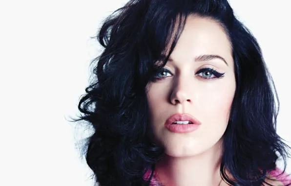 Картинка глаза, волосы, брюнетка, губы, Katy Perry, певица, singer, Кэти Пэрри