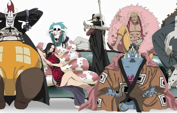 Skull, girl, sword, zombie, game, snake, One Piece, pirate