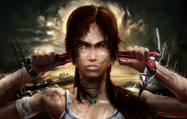 Картинка Tomb Raider, Лара Крофт, Lara Croft, ледоруб