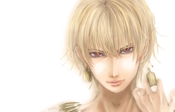 Взгляд, серьги, парень, Gilgamesh, Fate/ZeRo, Судьба начало, Гильгамешб