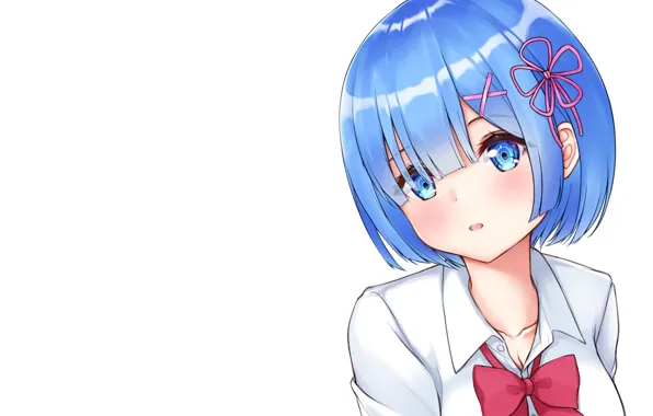 Фон, портрет, девочка, Рем, Re Zero Kara Hajimeru Isekai Seikatsu, Жизнь В Альтернативном Мире С …