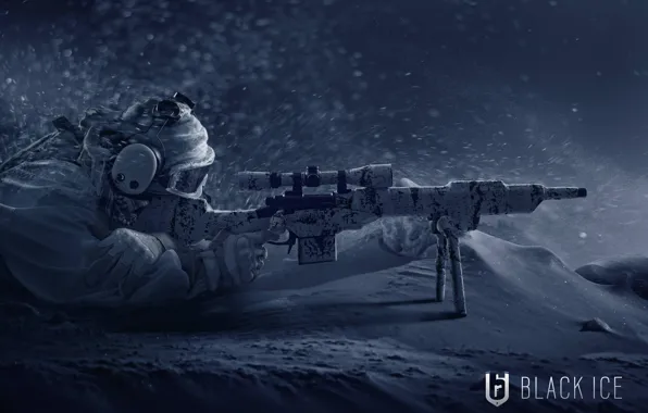 Картинка зима, оружие, арт, солдат, Tom Clancy`s Rainbow Six: Siege