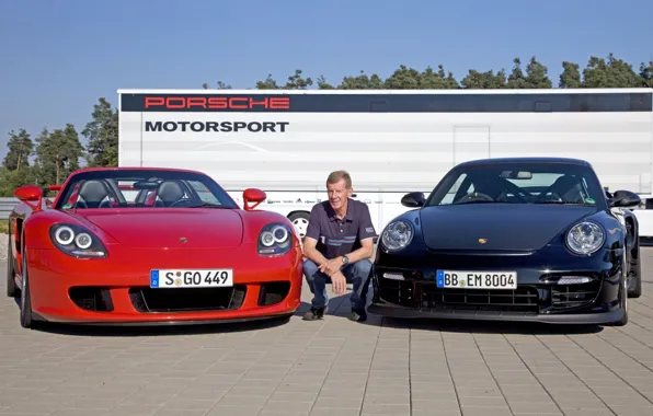 Фон, 911, Porsche, Порше, Carrera GT, суперкары, автогонщик, Каррера ГТ