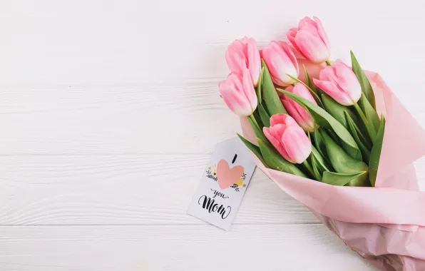 Картинка цветы, тюльпаны, love, розовые, fresh, pink, flowers, tulips