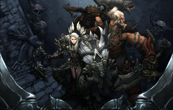 Diablo 3, rpg, crusader, barbarian