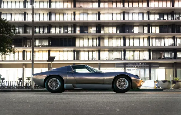 Lamborghini, 1971, Miura, side view, Lamborghini Miura P400 S