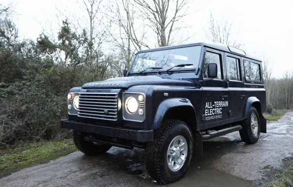 Картинка внедорожник, прототип, Land Rover, Defender, 2013, All-terrain Electric Research Vehicle