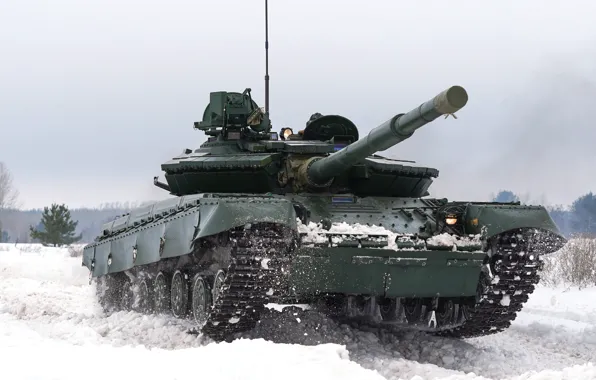 Картинка Снег, Танк, Украина, ОКБ имени Морозова, Т-64БВ, Т-64БВ образца 2017 года