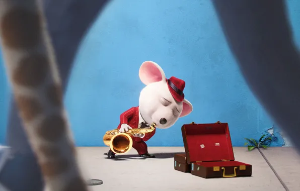 Hat, film, suit, animated film, tie, Universal Pictures, Illumination Entertainment, Sing