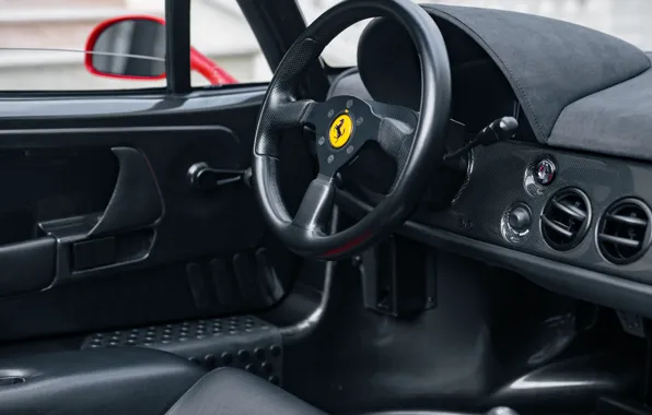 Ferrari, F50, steering wheel, Ferrari F50, car interior