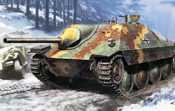 САУ, истребитель танков, самоходная артиллерийская установка, Hetzer, немецкая лёгкая, Jagdpanzer 38(t)
