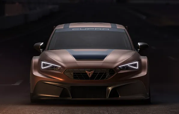 Вид спереди, гоночный автомобиль, Competition, Seat, Cupra Leon