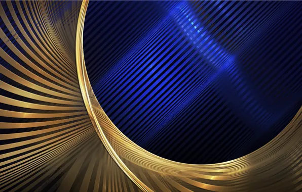Gold, blue, wave, shine, yesteryear