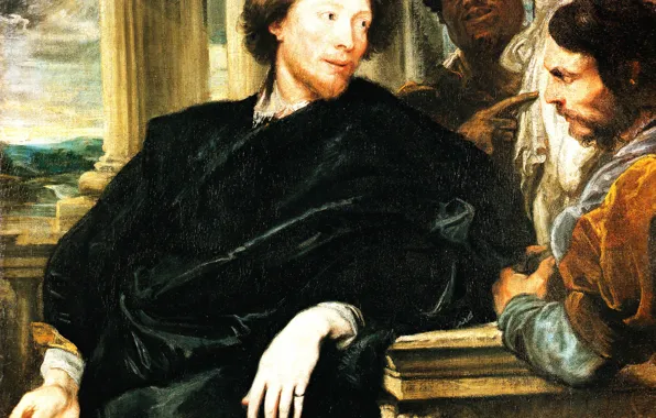 Портрет, картина, Антонис ван Дейк, Anthonis van Dyck, Джордж Гейдж с двумя помощниками