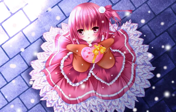 Pink hair, dress, valentine, Tomoka Minato