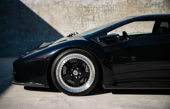Крупный план, Lamborghini, колесо, ламбо, передок, Diablo, Lamborghini Diablo GT