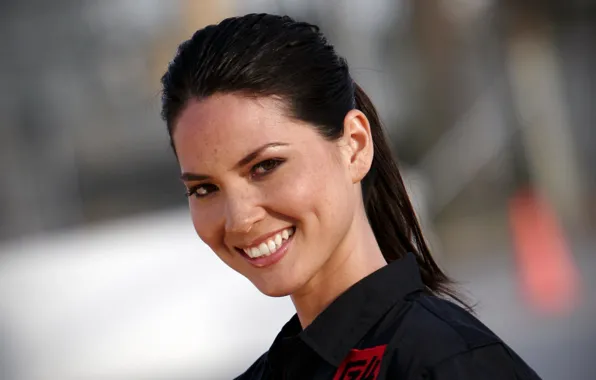 Взгляд, поза, улыбка, портрет, макияж, актриса, Olivia Munn, телеведущая