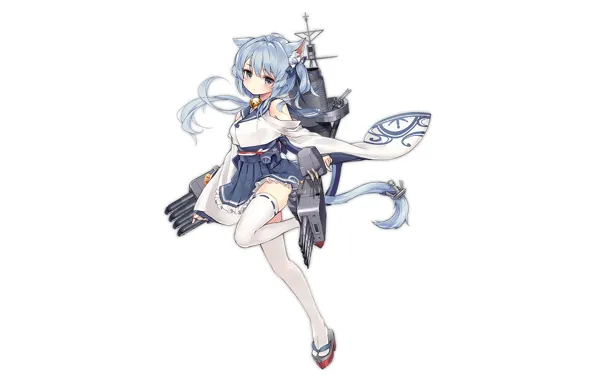 Girl, sexy, thighhighs, long hair, dress, anime, beautiful, pretty