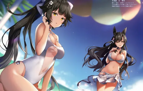 Atago, takao, azur lane, non (nobu)