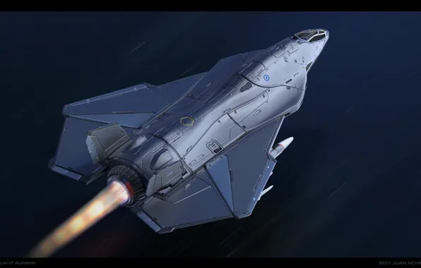Картинка самолёт, AUK-17 Aukenk, пламя, полет