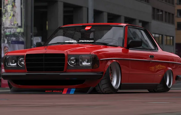 Красный, Авто, Машина, Mercedes, Mercedes Benz, Рендеринг, Transport & Vehicles, C123