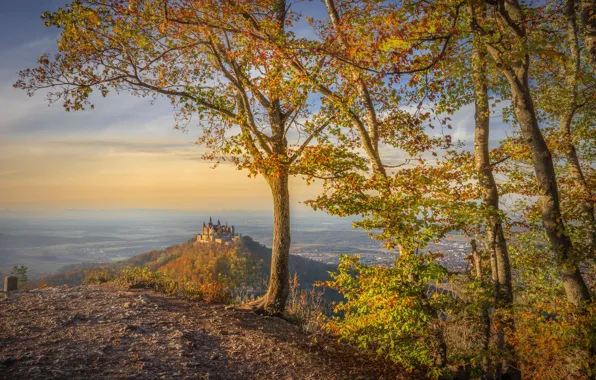 Осень, природа, Burg Hohenzollern